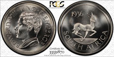 "1936" Medal FM63b Edward VIII RE MS66