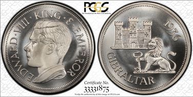 "1936" Medal FM39b Edward VIII Fantasy RE CuNi MS69