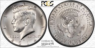 2014-D 50C Silver, 50th Anniversary Set MS69