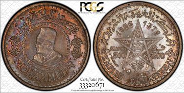 AH1376-1956 500 Fr Lec-293  Ag MS65