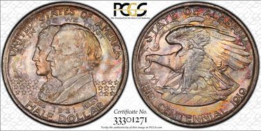 1921 50C Alabama MS67
