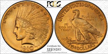 1910 $10 MS62