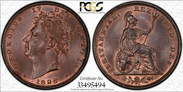 1826 1/4D Small Head S-3825 MS65RB