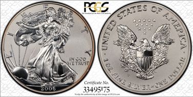 2006-P $1 Eagle-20th Anniversary Reverse Proof PR69
