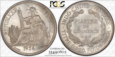 1924-A Piastre Lec-300 MS64