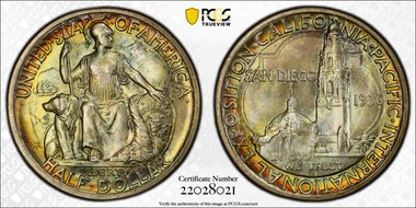 1936-D 50C San Diego MS66