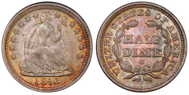 1840-O H10C Drapery MS62+ 