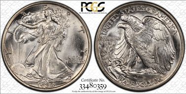 1934 50C MS62