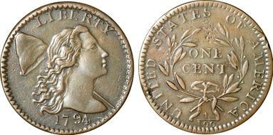 1794 1C Head of 1795 XF40BN