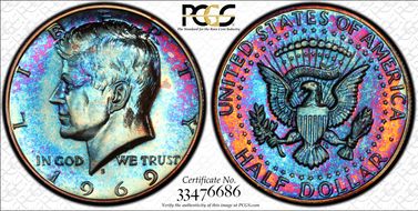 1969-S 50C PR68