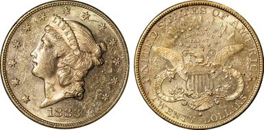 1883-S $20 MS61