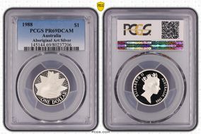 1988 $1 Aboriginal Art Ag PR69DCAM