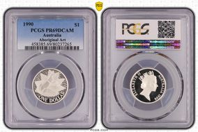 1990 $1 Aboriginal Art Ag PR69DCAM
