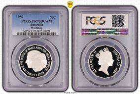 1989 50C Wedding Ag PR70DCAM