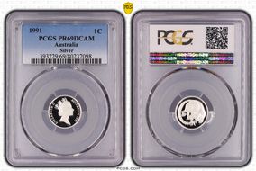 1991 1C Silver PR69DCAM