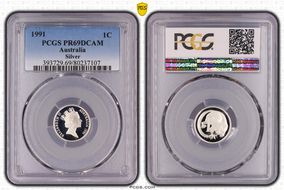 1991 1C Silver PR69DCAM