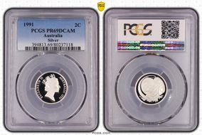1991 2C Silver PR69DCAM