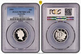 1991 10C Silver PR70DCAM