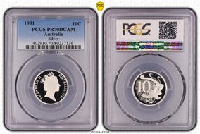 1991 10C Silver PR70DCAM