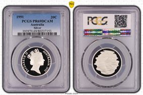 1991 20C Silver PR69DCAM