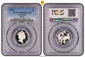 1991 $1 Silver PR69DCAM
