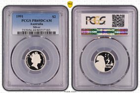 1991 $2 Silver PR69DCAM