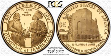 2007-W $5 Jamestown PR69DCAM