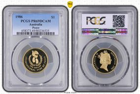 1986 $1 Peace PR69DCAM