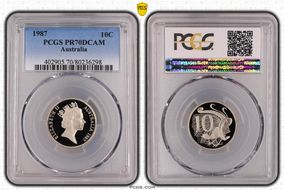 1987 10C PR70DCAM