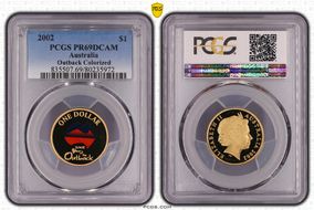 2002 $1 Year of the Outback Colorized PR69DCAM