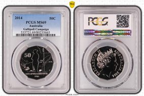 2014 50C Gallipoli Campaign MS69