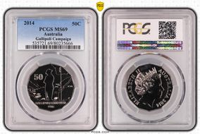 2014 50C Gallipoli Campaign MS69