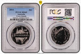 2014 50C Cocos Islands MS69