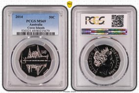 2014 50C Cocos Islands MS69