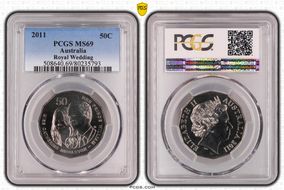 2011 50C Royal Wedding MS69