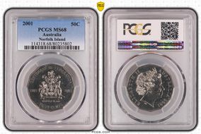 2001 50C Norfolk Island MS68