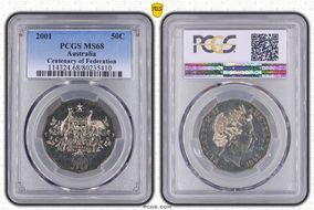 2001 50C Centenary of Federation MS68
