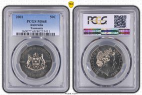 2001 50C Tasmania MS68