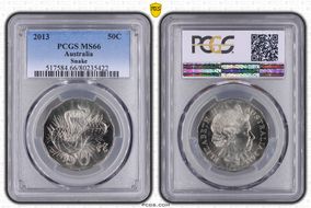 2013 50C Year of the Snake MS66