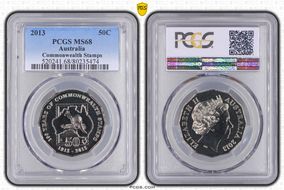 2013 50C Commonwealth Stamps MS68