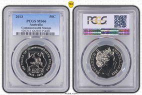 2013 50C Commonwealth Stamps MS66