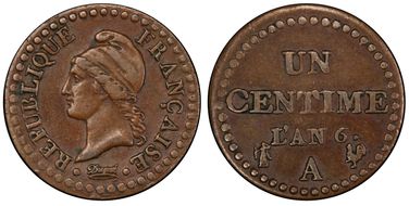 AN 6-A (1797) 1C Gad-76 F-100 AU50BN