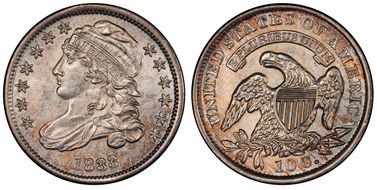 1833 10C JR-5, Last 3 High MS63