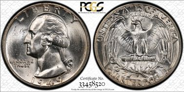 1949-D/D 25C RPM FS-501 MS64