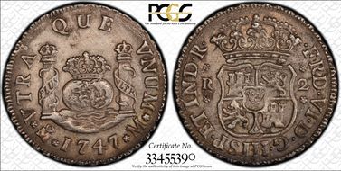 1747-Mo M 2 R Calico-285 Ferdinand VI AU55