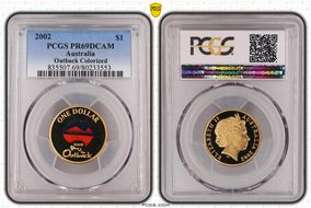 2002 $1 Year of the Outback Colorized PR69DCAM