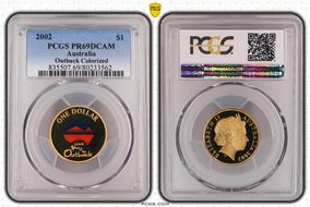 2002 $1 Year of the Outback Colorized PR69DCAM