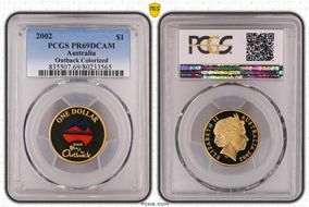2002 $1 Year of the Outback Colorized PR69DCAM