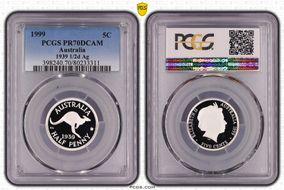 1999 5C 1939 1/2d Ag PR70DCAM