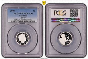 2005 $2 Silver PR70DCAM